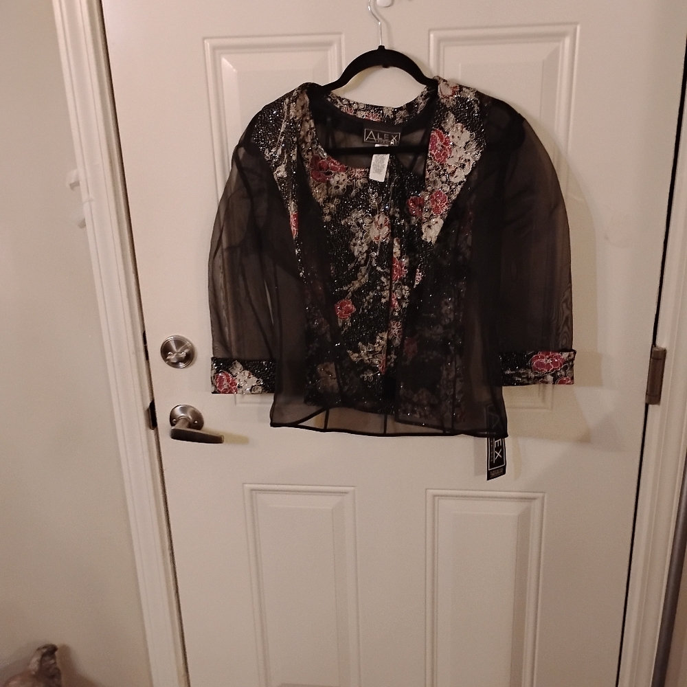 AX Paris Sheer Black Floral Blouse